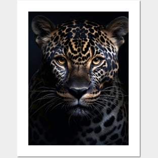 Mystical Black Leopard Gaze Posters and Art